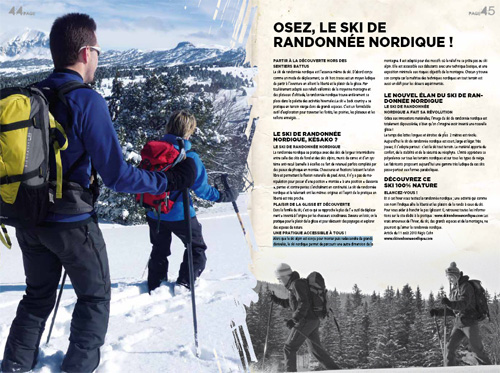 Skieurs de randonnée nordique dans le Vercors