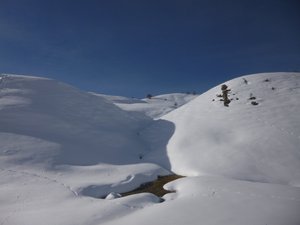 Au départ du Col de Larche